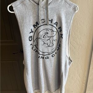 Gymshark Light Gray Sleeveless Hoodie